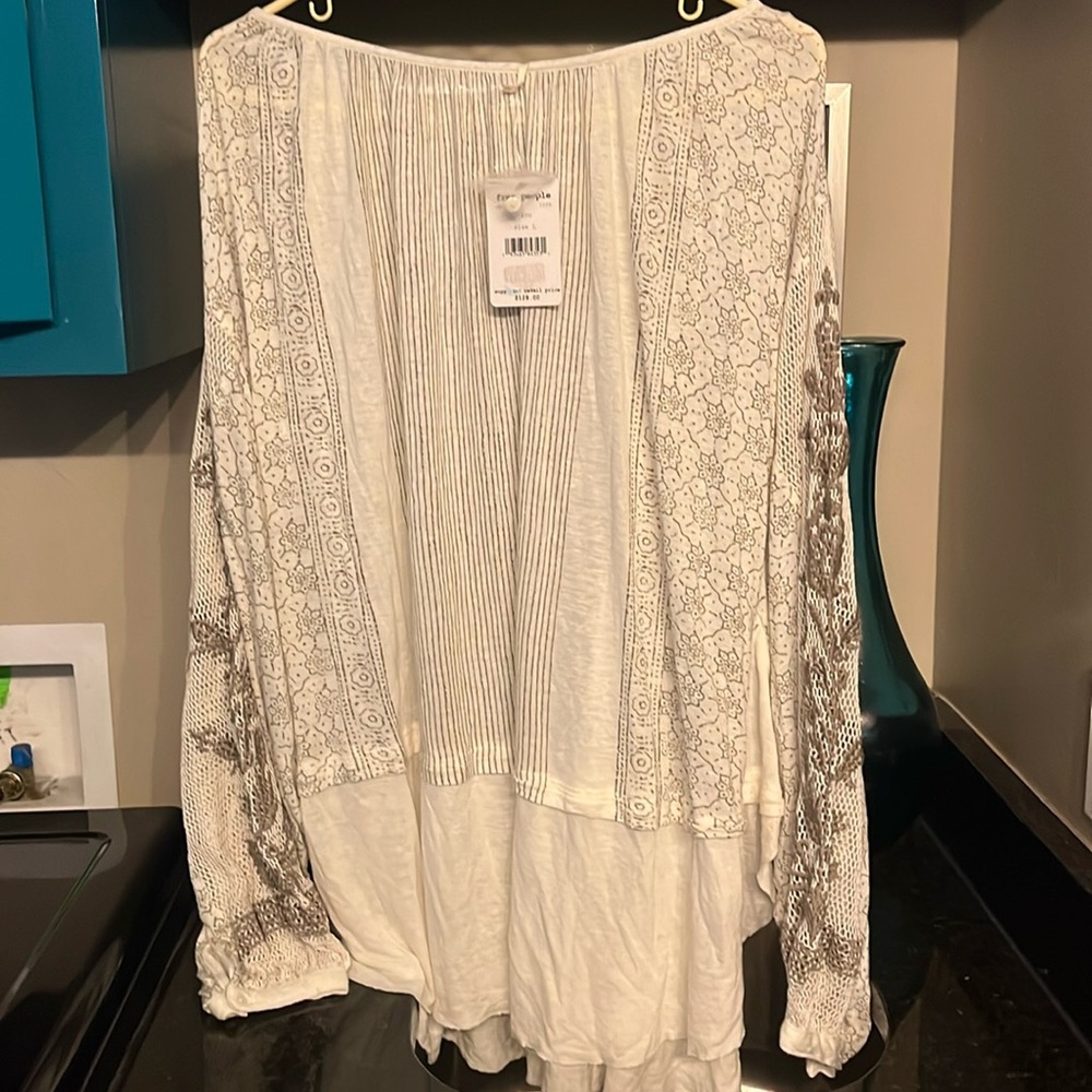 Free people lg Tunic with balloon sleeves nwt
